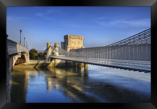 Conwy Suspension Bridge Framed Print by Ian Mitchell