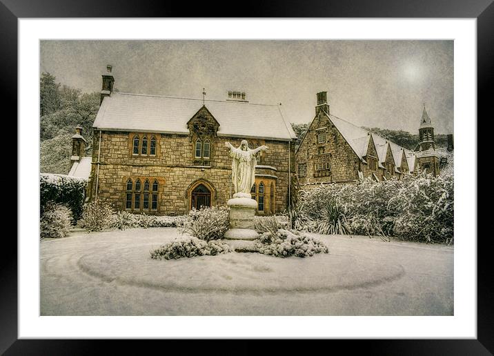 Snow at the Priory Framed Mounted Print by Ian Mitchell