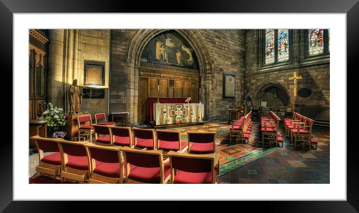 Bangor Cathedral Framed Mounted Print by Ian Mitchell