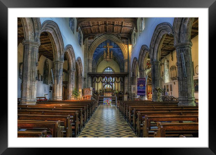 Bangor Cathedral v2 Framed Mounted Print by Ian Mitchell