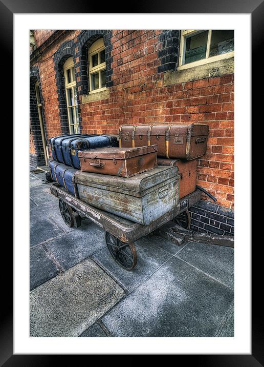 Luggage at the Station Framed Mounted Print by Ian Mitchell