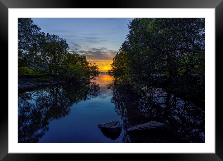 Sunset Llanberis Lake  Framed Mounted Print by Ian Mitchell
