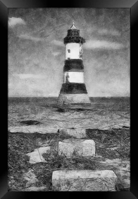 Penmon Lighthouse  Framed Print by Ian Mitchell