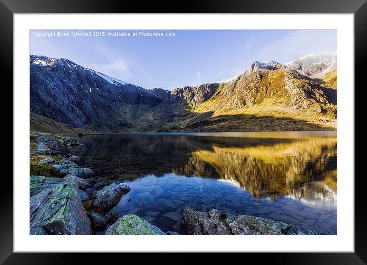 Lake Idwal  Framed Mounted Print by Ian Mitchell