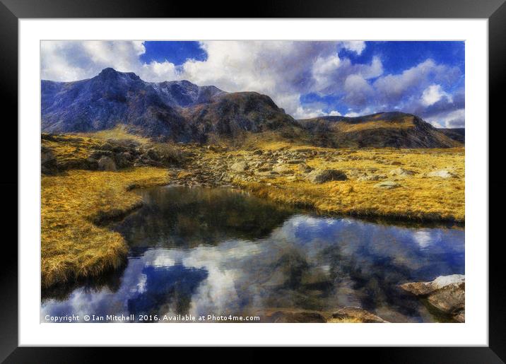 Stream Reflections Framed Mounted Print by Ian Mitchell