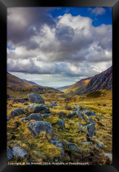 Nant Ffrancon Valley Framed Print by Ian Mitchell