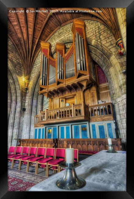 Cathedral Organ Framed Print by Ian Mitchell