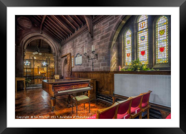 Church Piano Framed Mounted Print by Ian Mitchell