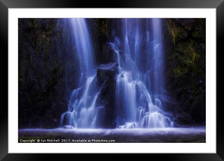 Dreamy Waterfall Framed Mounted Print by Ian Mitchell