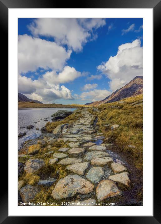 Llyn Idwal Pathway To Heaven Framed Mounted Print by Ian Mitchell