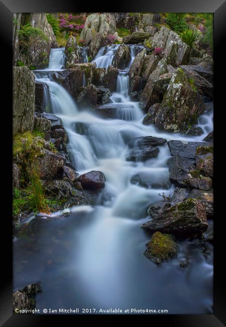 Mountain Waterfall Framed Print by Ian Mitchell