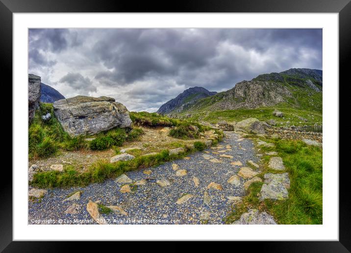 Ramblers Path To Tryfan Framed Mounted Print by Ian Mitchell