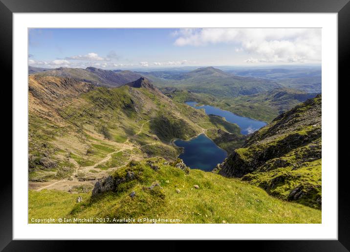 View From Snowdon Summit Framed Mounted Print by Ian Mitchell