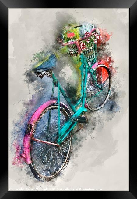 Olde Vintage Bicycle Framed Print by Ian Mitchell