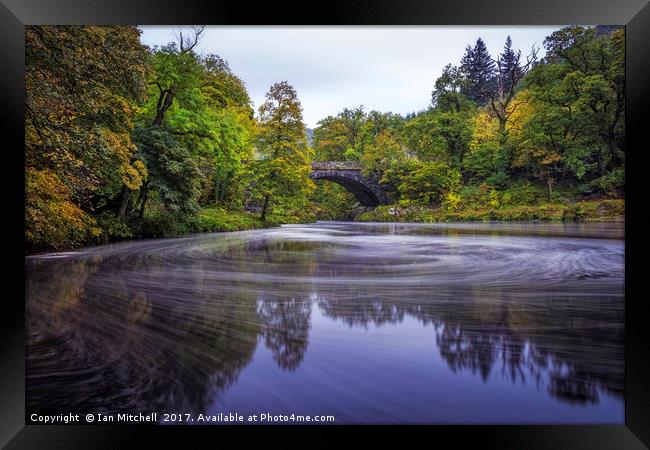 Betws Y Coed Autumn River Framed Print by Ian Mitchell