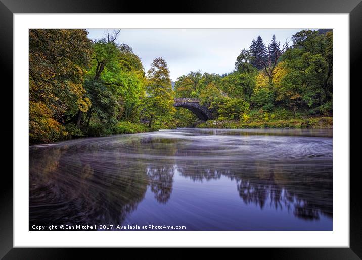 Betws Y Coed Autumn River Framed Mounted Print by Ian Mitchell