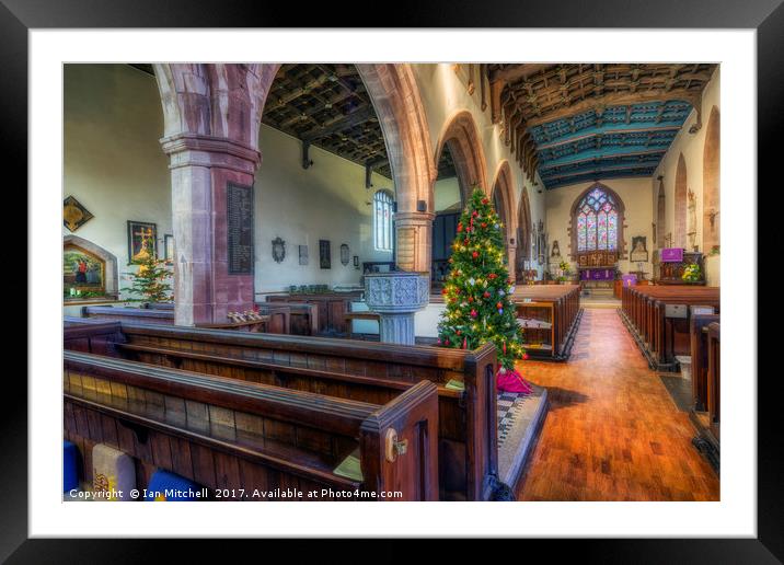 Church At Christmas Framed Mounted Print by Ian Mitchell