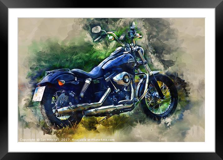 Harley Davidson Framed Mounted Print by Ian Mitchell