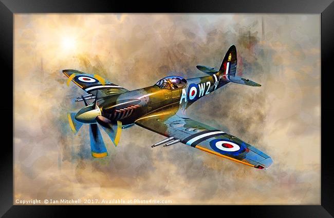 Spitfire Dawn Flight Framed Print by Ian Mitchell