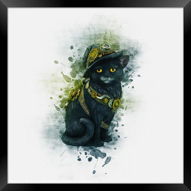 Steampunk Kitty Framed Print by Ian Mitchell