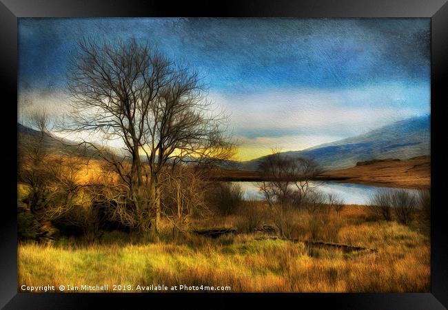 Snowdonia Autumn Lake Framed Print by Ian Mitchell