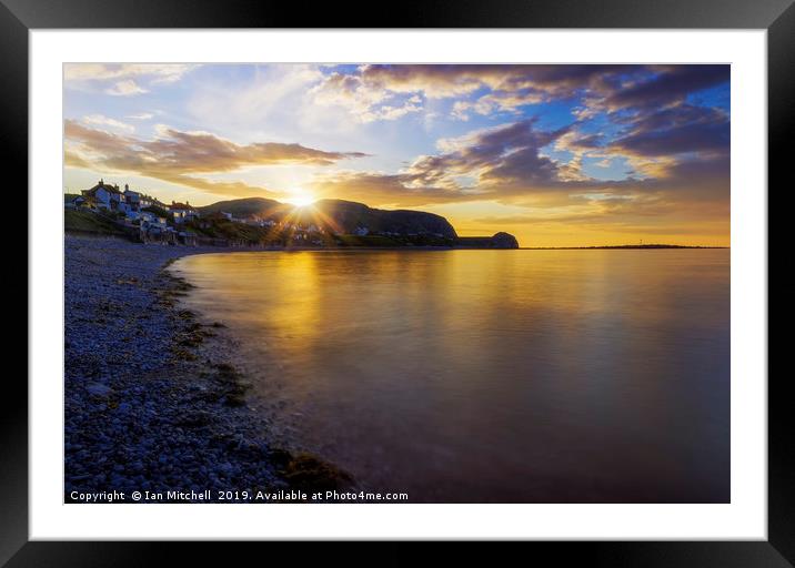 Little Orme Sunset Framed Mounted Print by Ian Mitchell
