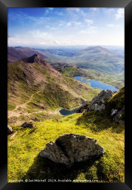  Snowdon Pyg and Miners Track Framed Print by Ian Mitchell