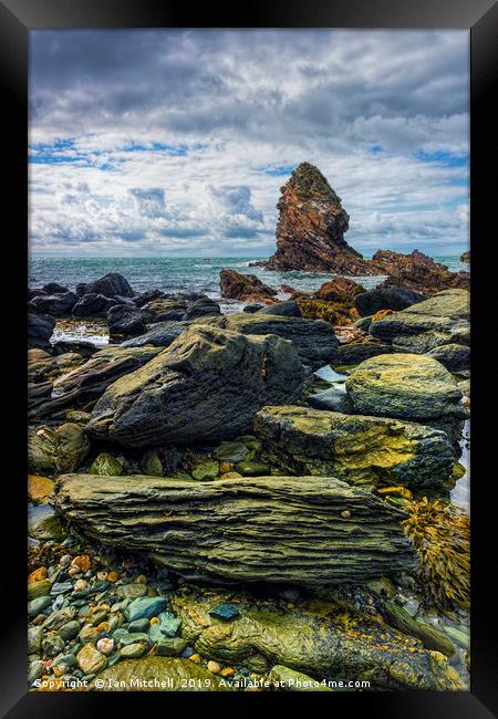 Gwenfaens Pillar Framed Print by Ian Mitchell