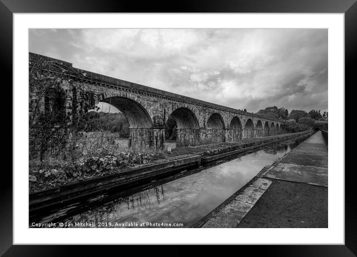 Chirk Aqueduct and Viaduct Framed Mounted Print by Ian Mitchell