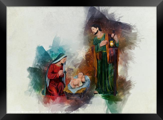 Jesus Is Born Framed Print by Ian Mitchell