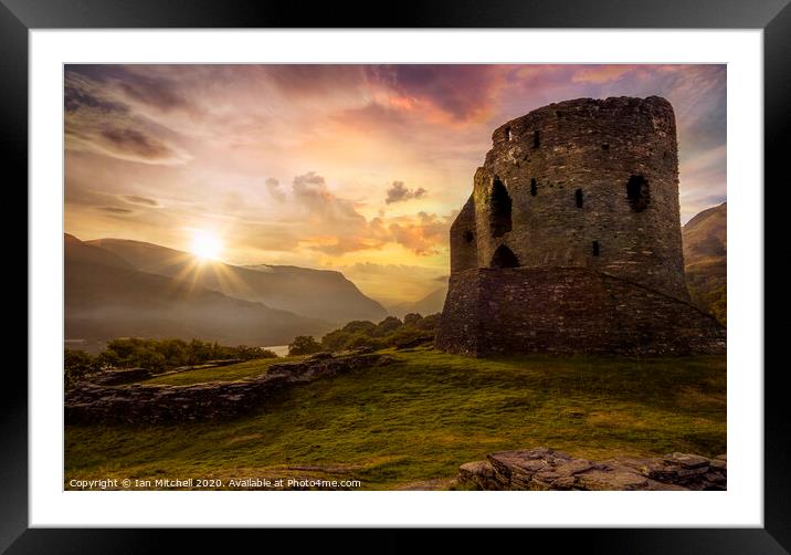 Dolbadarn Castle Framed Mounted Print by Ian Mitchell