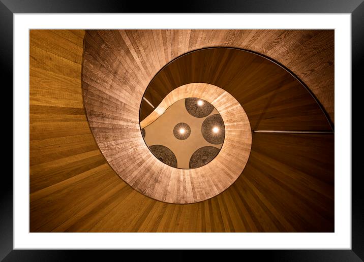 Helical Stairs Framed Mounted Print by Matthew Train