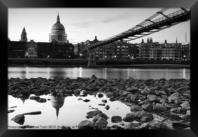 Reflections of St Pauls Cathedral Framed Print by Matthew Train