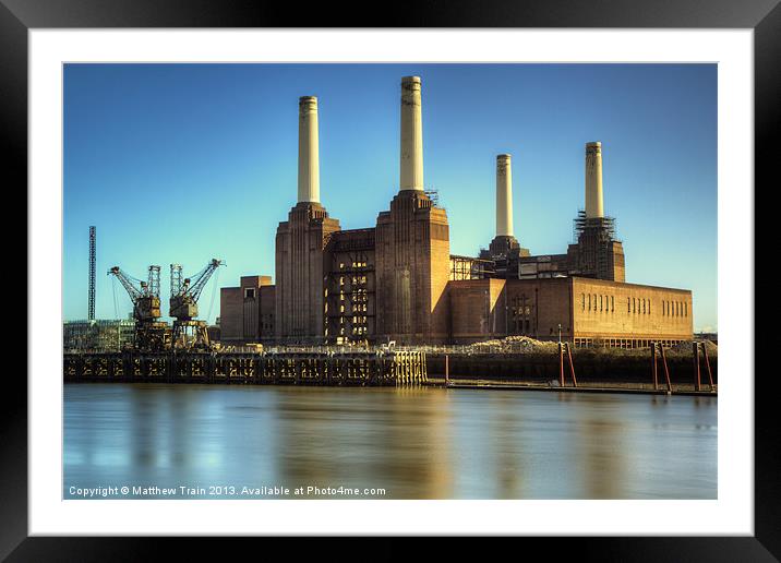 Battersea Power Station Framed Mounted Print by Matthew Train