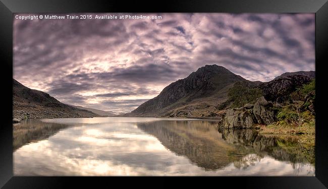  Lake Ogwen Sunrise Framed Print by Matthew Train