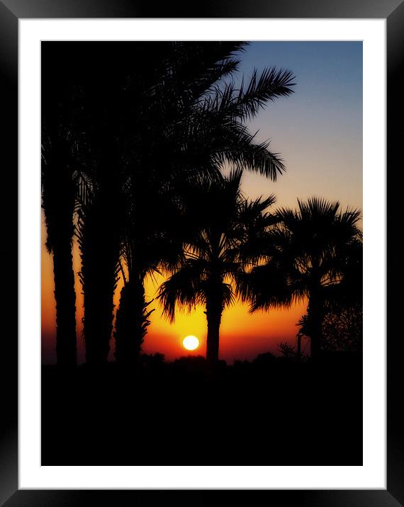 Cyprus Sunrise Framed Mounted Print by Canvas Prints by Kathy Chadwick