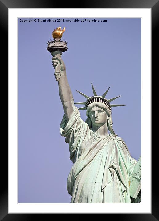 Lady Liberty Framed Mounted Print by Stuart Vivian