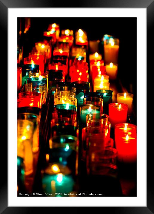 Church Candles Framed Mounted Print by Stuart Vivian