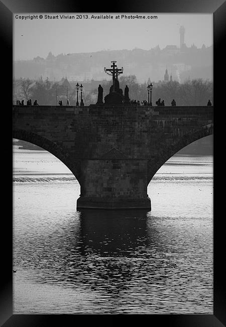 Misty Bridge Framed Print by Stuart Vivian