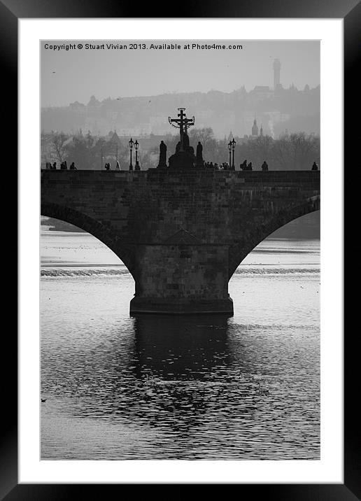Misty Bridge Framed Mounted Print by Stuart Vivian
