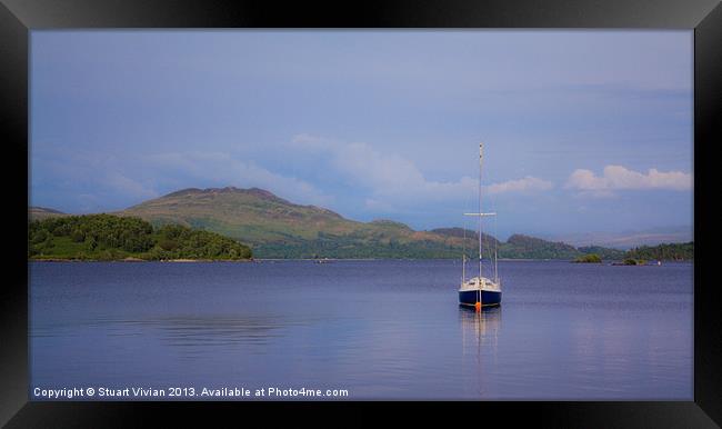 Boat on Loch Lomond Framed Print by Stuart Vivian