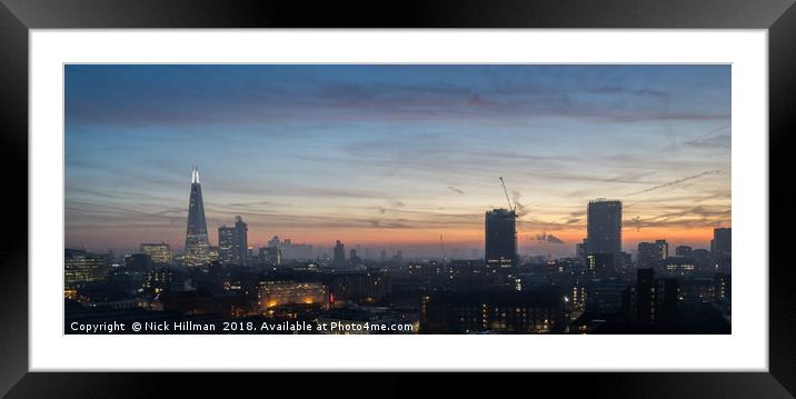 City Sunrise - London Framed Mounted Print by Nick Hillman