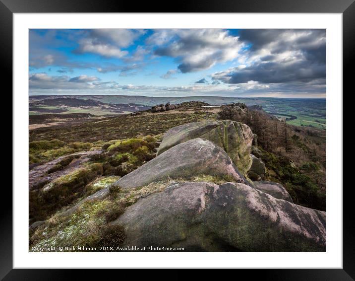 The Roaches Ridge, Peak District, UK Framed Mounted Print by Nick Hillman
