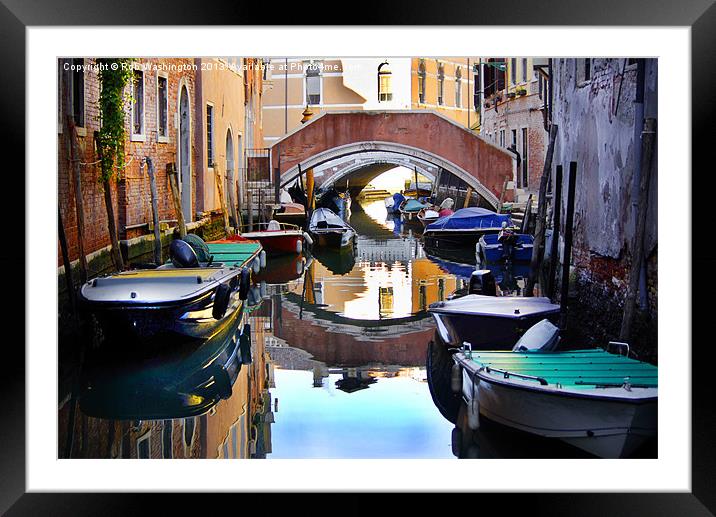 Reflections of Venice Framed Mounted Print by Rob Washington