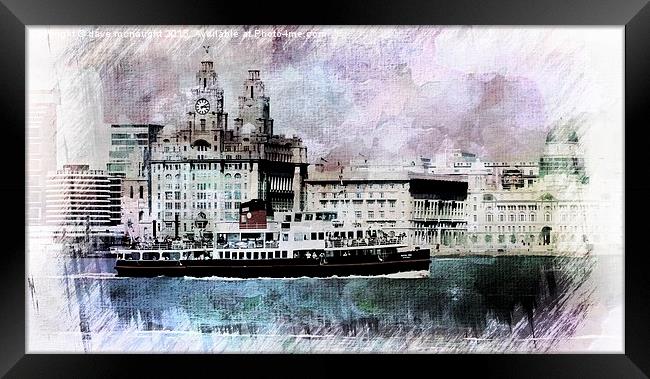  Ferry across the Mersey Framed Print by dave mcnaught