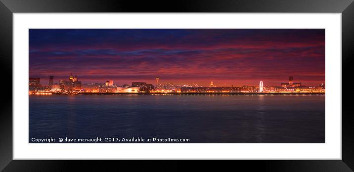 liverpool at night Framed Mounted Print by dave mcnaught