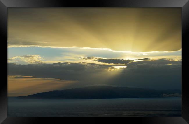 La Gomera Sunset Framed Print by Tenerife Memoriez
