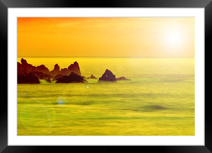 Playa La Arena Sunset Framed Mounted Print by Tenerife Memoriez