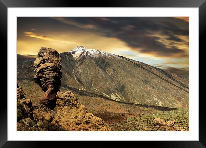 Mount Teide and Roque Cinchado Framed Mounted Print by Tenerife Memoriez