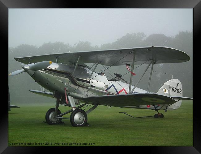 Hawker Demon Framed Print by mike jordan